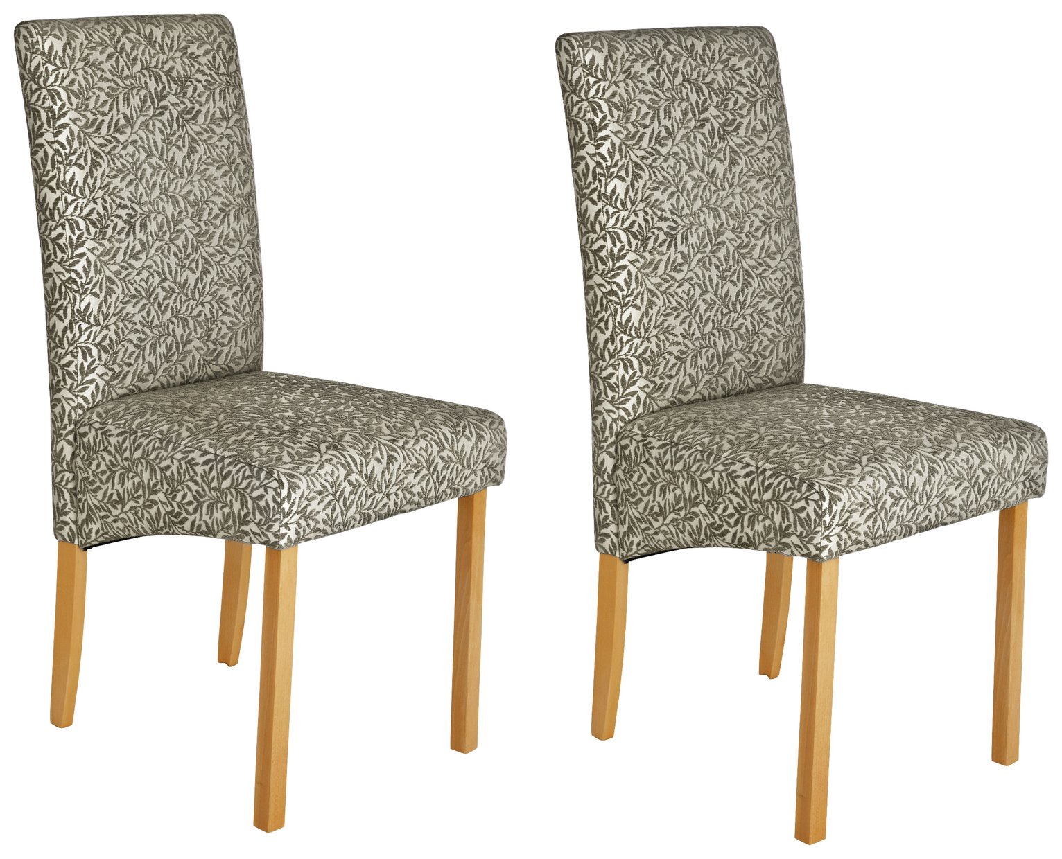 Argos Home Pair of Fabric Skirted Dining Chairs - Floral