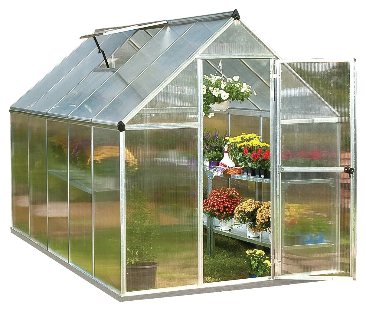 Palram Mythos Silver Greenhouse - 6 x 10ft