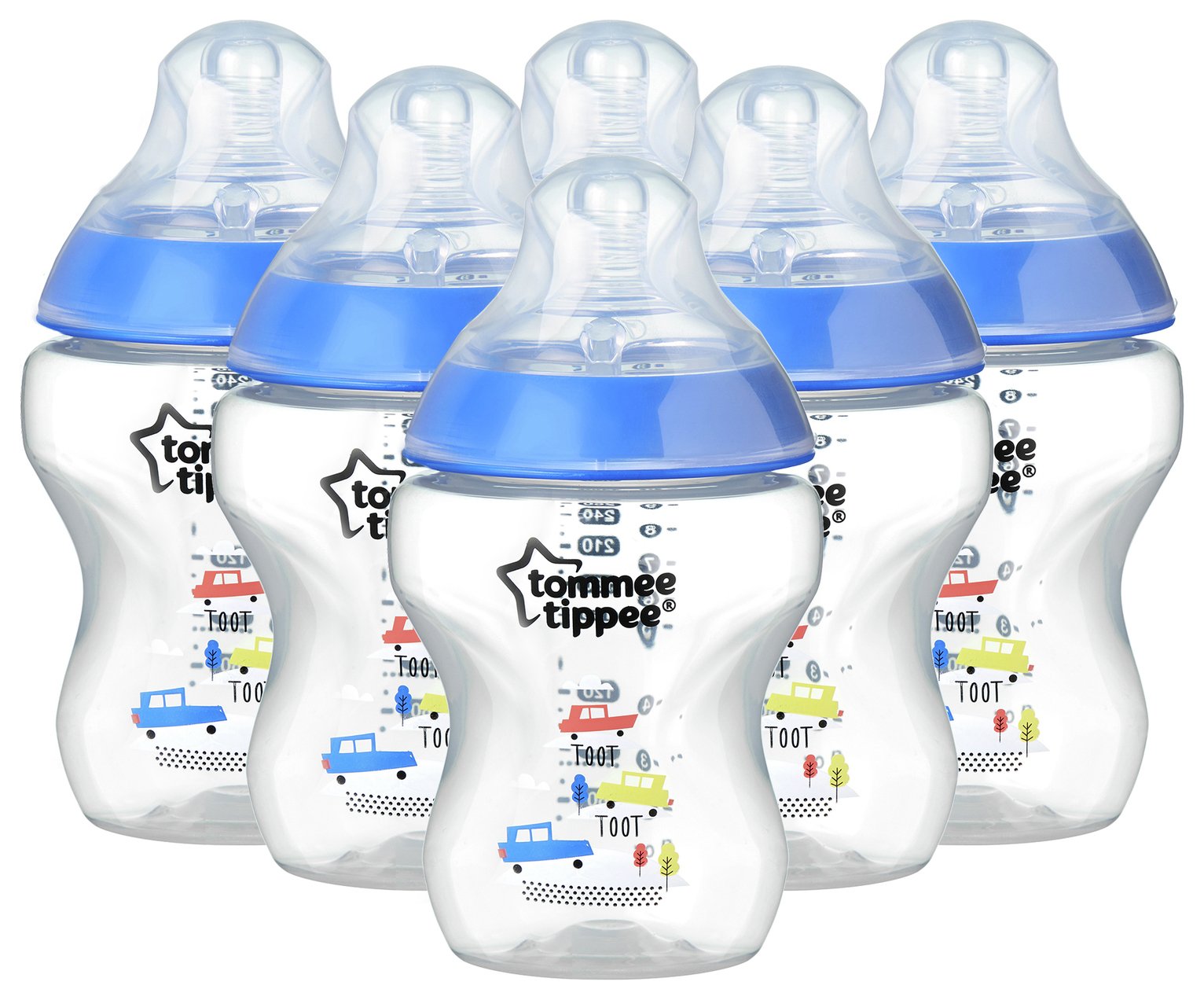 Tommee Tippee Closer to Nature Decorated Bottles 260ml x 6