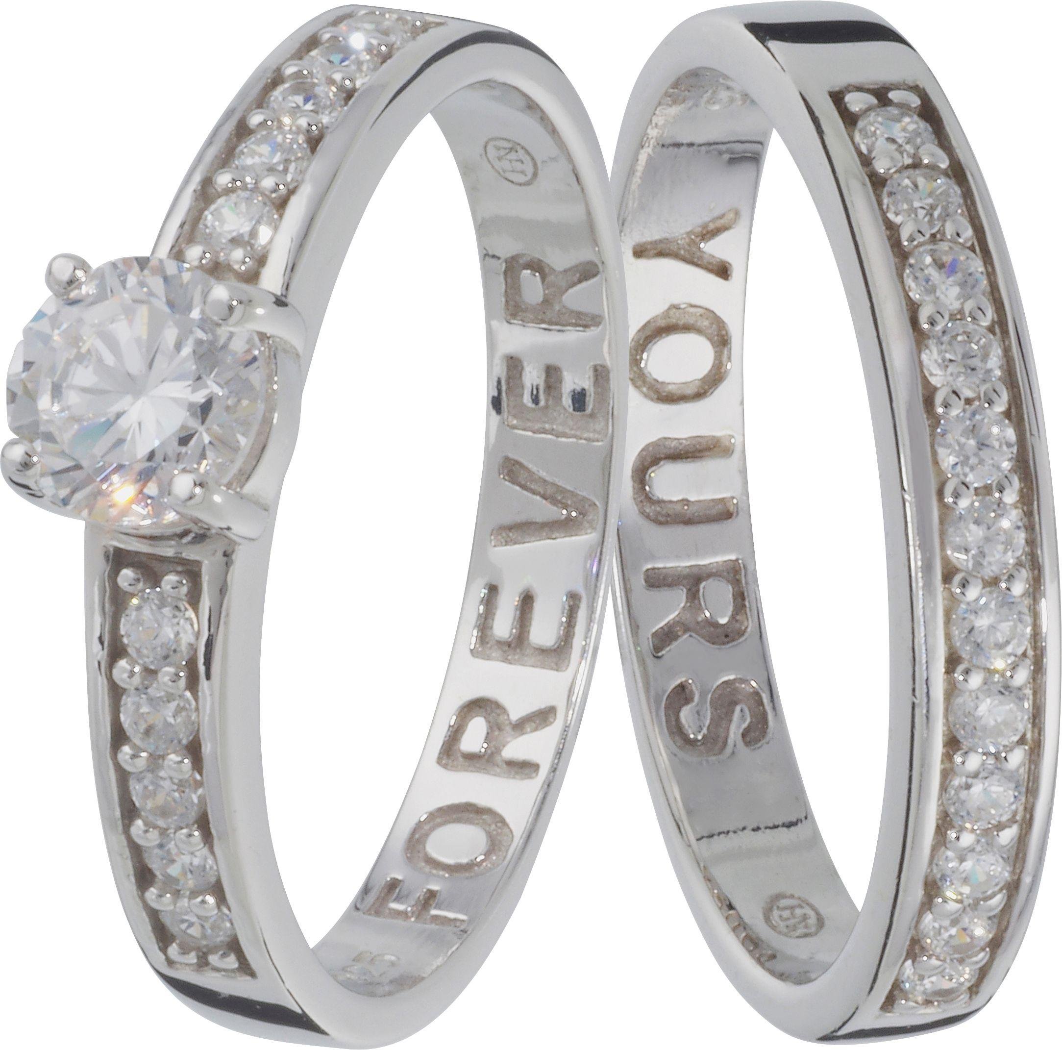 Revere Sterling Silver Eternity Ring Set