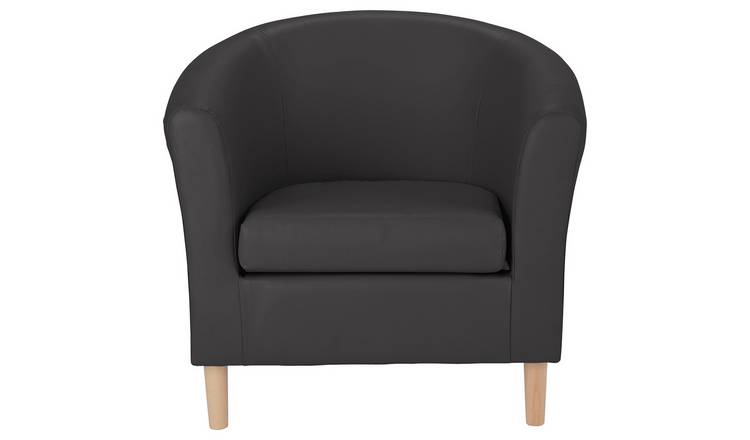 Leather deals armchair argos