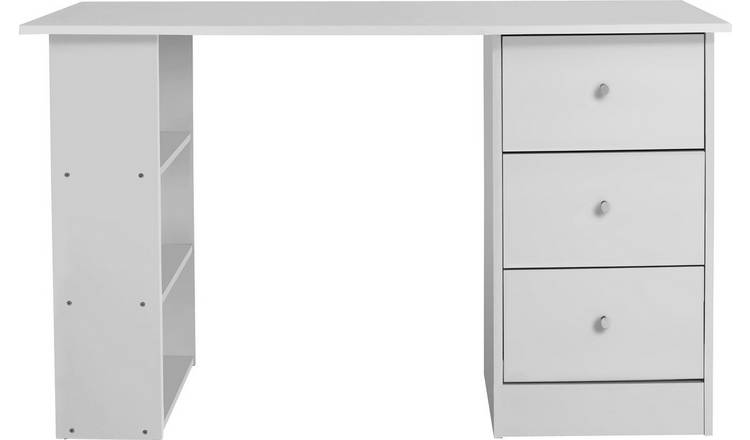 Buy Argos Home Malibu 3 Drawer Office Desk White Desks Argos