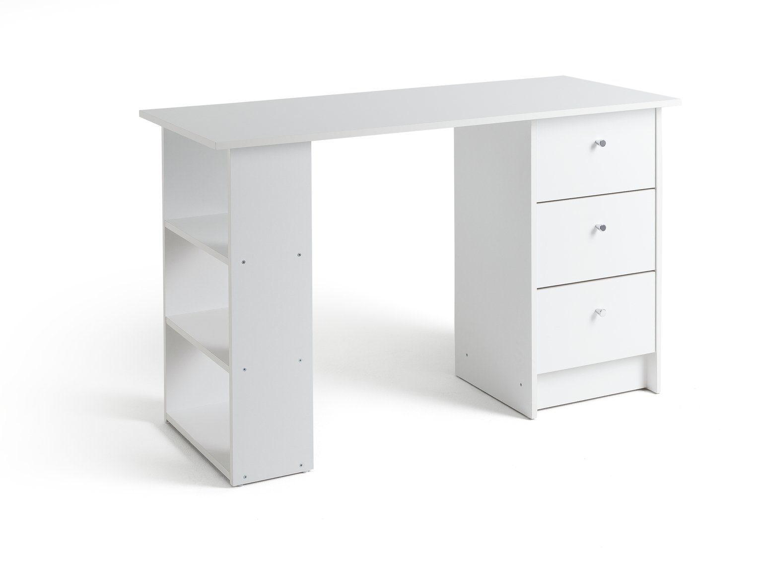 Argos Home Malibu 3 Drawer Office Desk - White