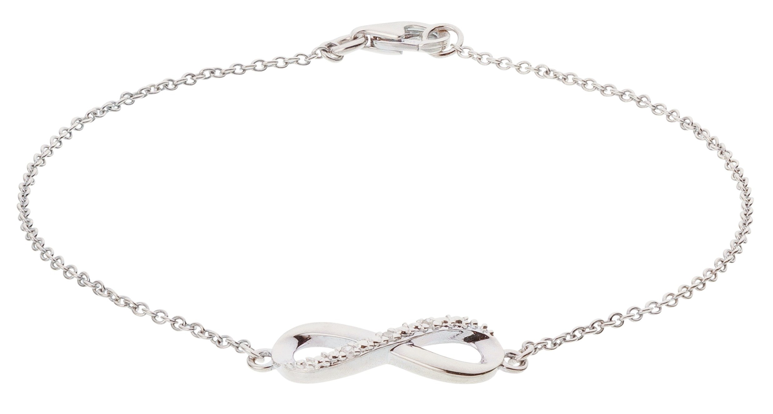 Revere Sterling Silver Diamond Accent Infinity Bracelet