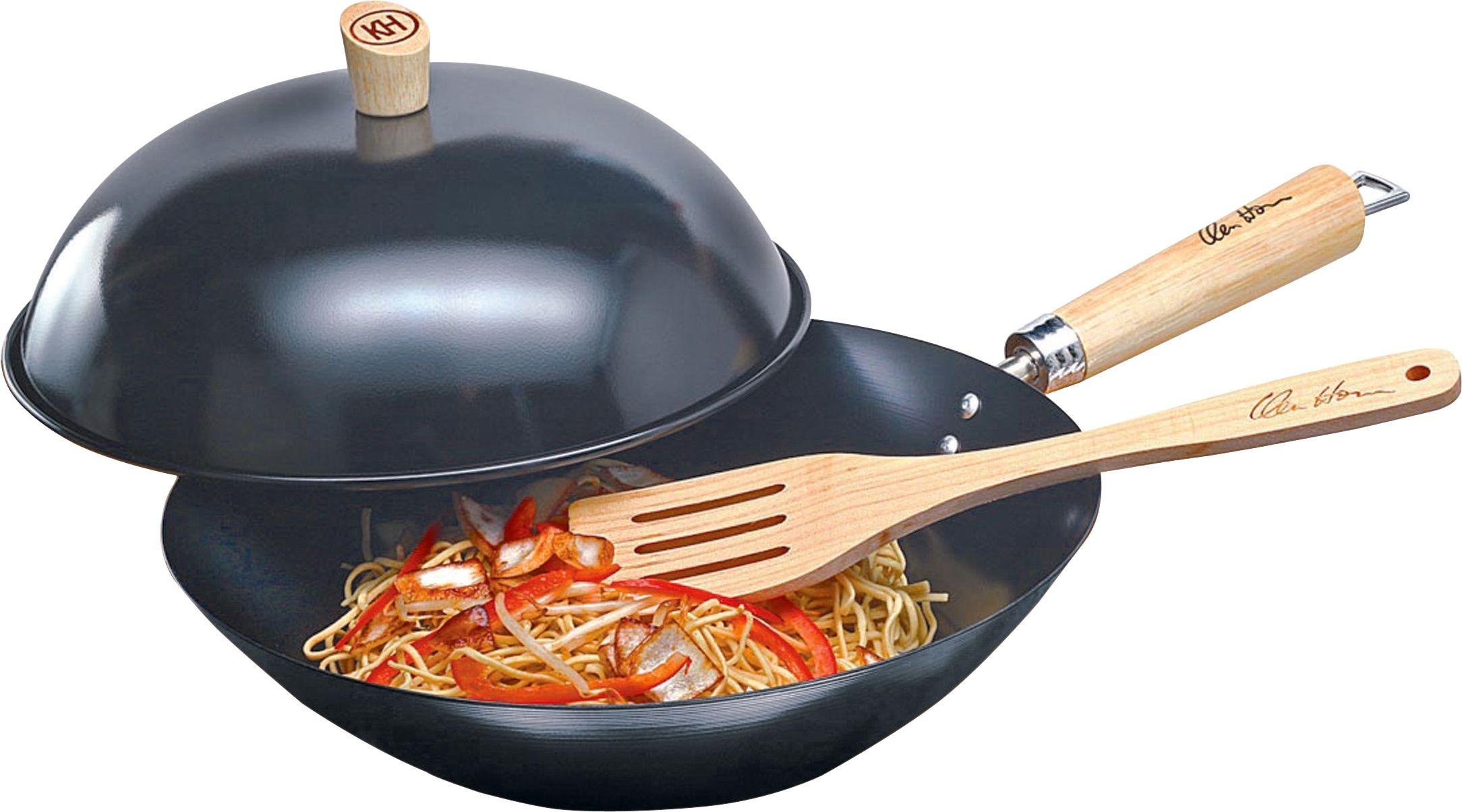 EAN 5011268552502 product image for Ken Hom Carbon Steel 31cm Hot Wok + Fre...