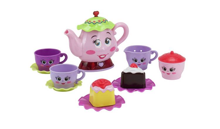 Toy Tea Set for Girls, Play Coffee Maker Set, Party Play Food for Kids, Tea Time Toy Set - Including Coffee Maker Dessert Cookies Play Kitchen