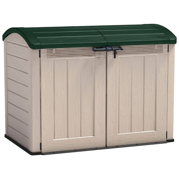 Keter Store It Out Ultra 2000L Garden Bike Shed -Beige/Green 0