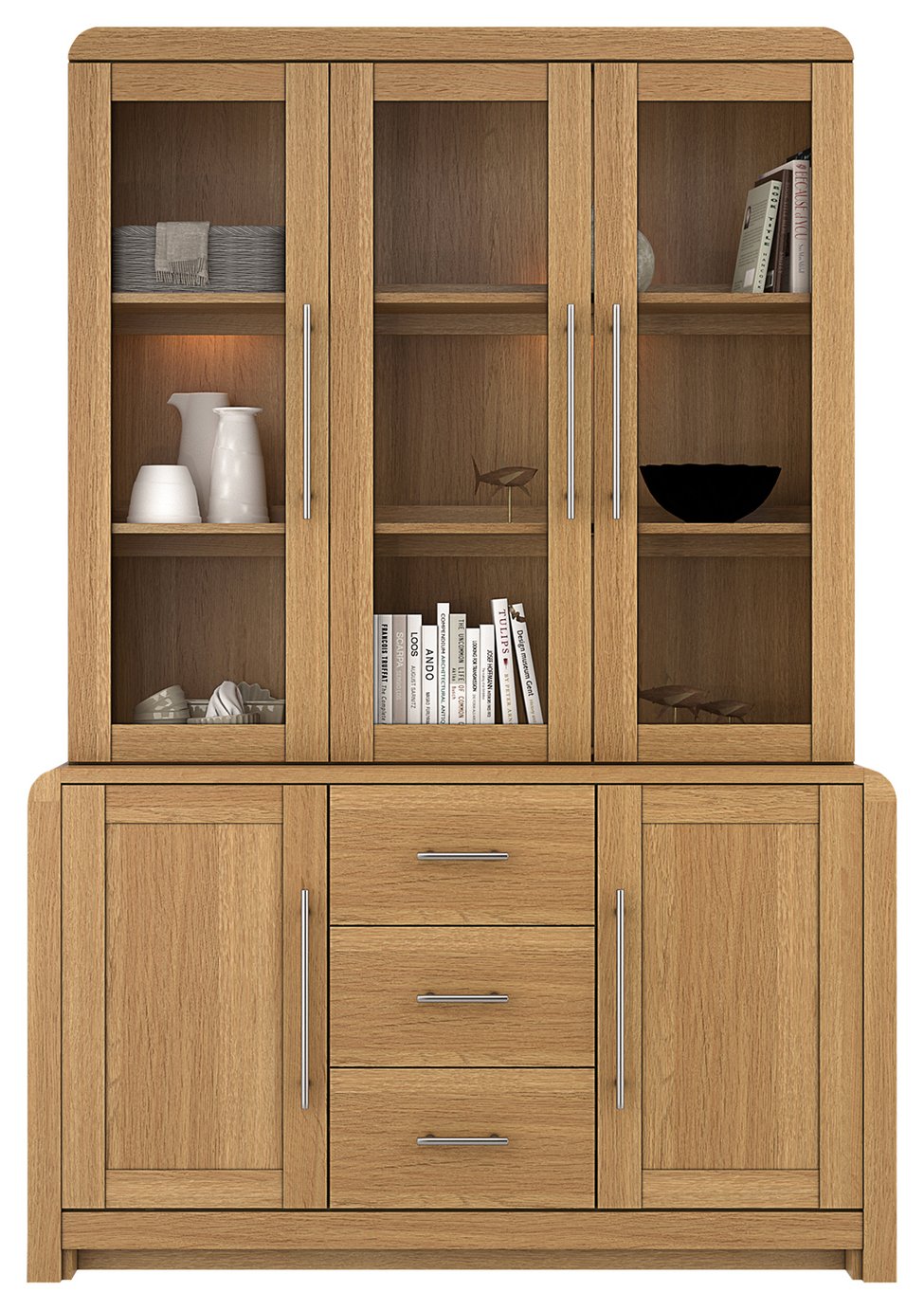 Argos Home Elford 5 Door 3 Drawer Cabinet - Oak Effect