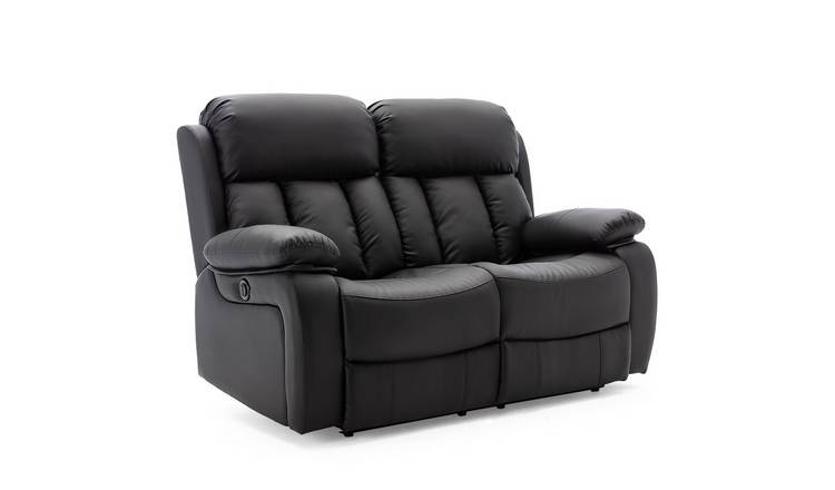 Furniture Online Chester Electric Recliner 2 Seater Leather Sofa – Black