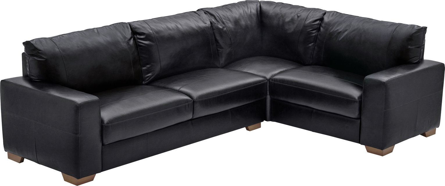 argos leather effect sofa