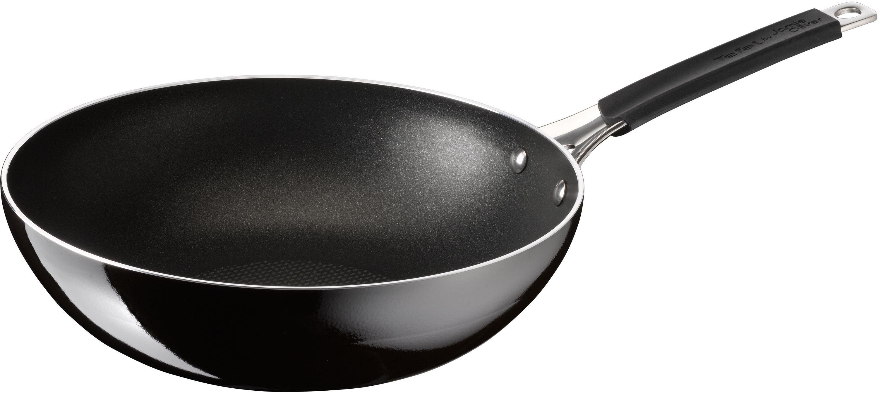 Jamie Oliver Tefal Hard Enamel 28cm Non-Stick Stir Fry Pan