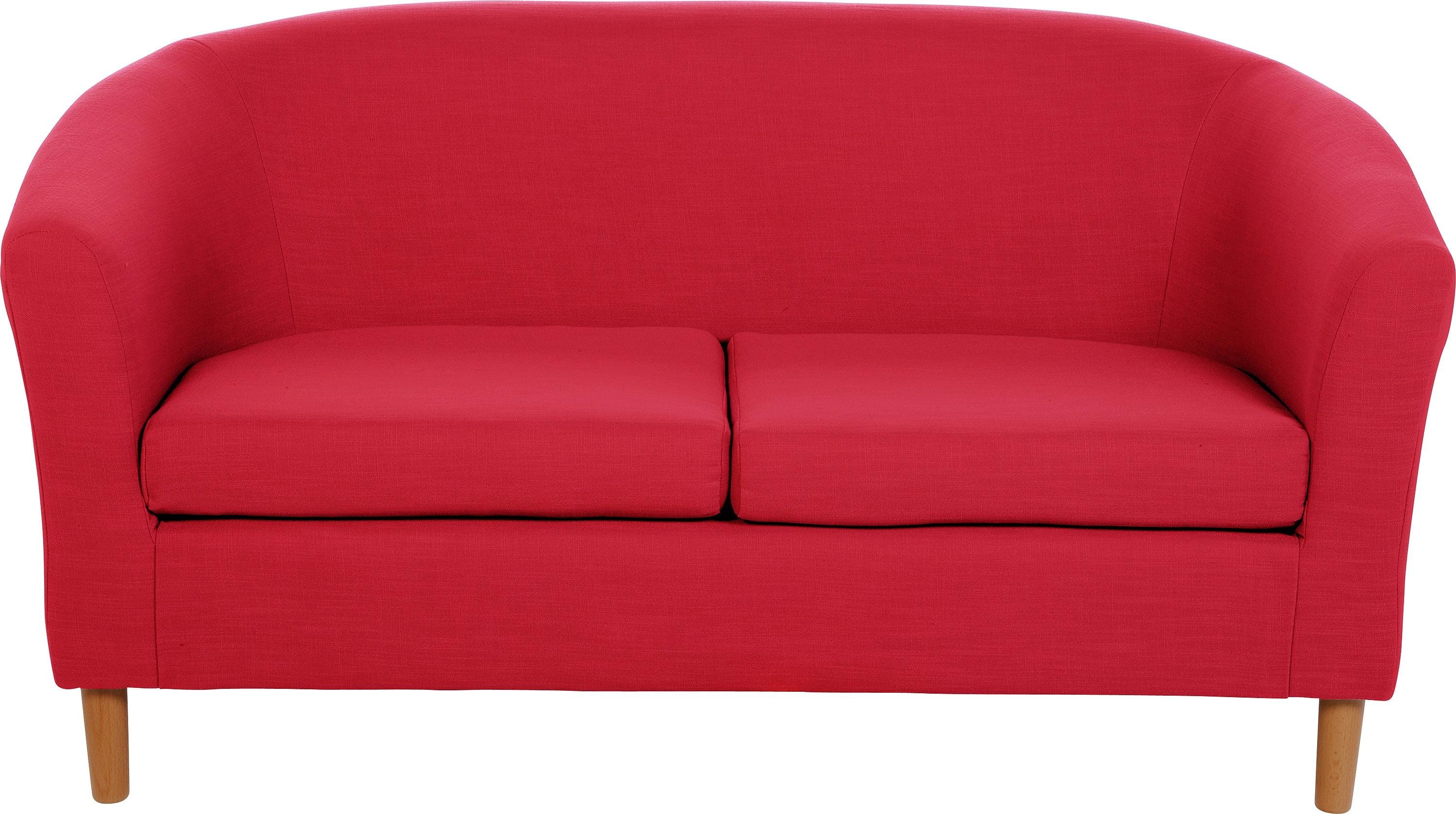 Argos Home 2 Seater Fabric Tub Sofa - Red