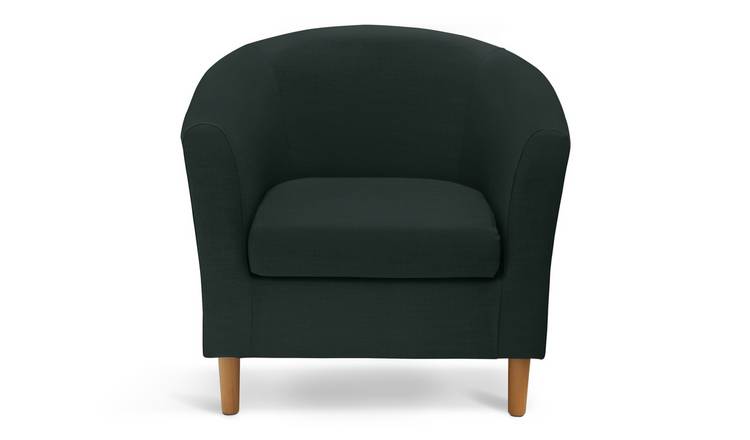 Argos Home Fabric Tub Chair - Black