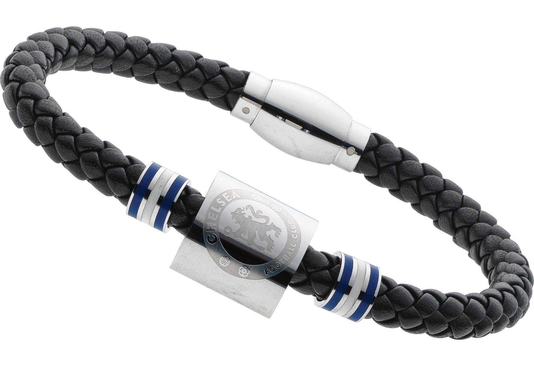 Stainless Steel and Leather Chelsea Bracelet