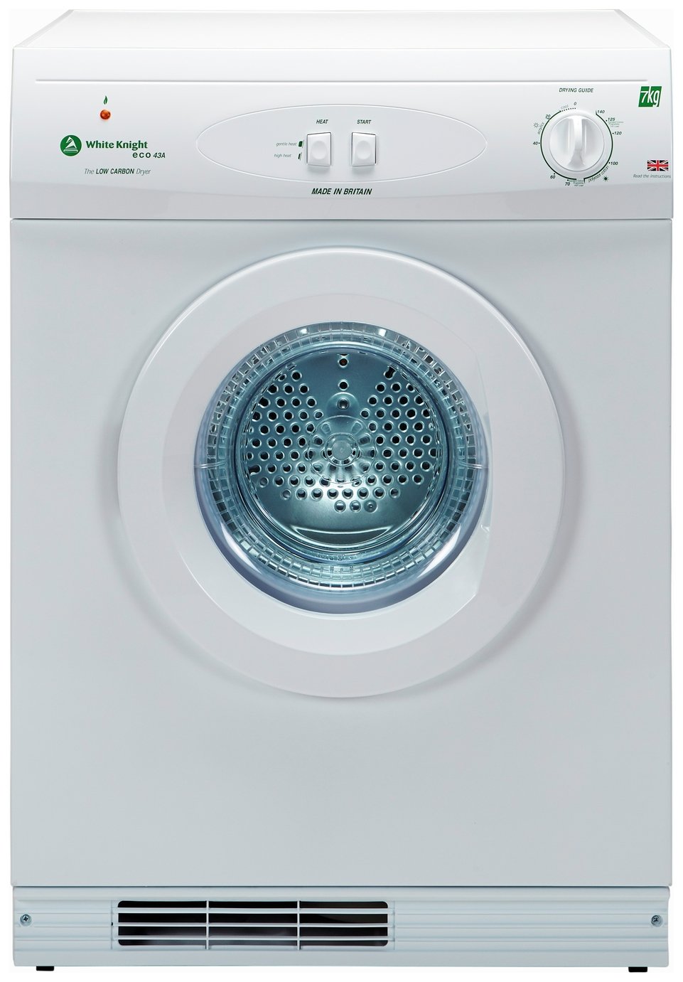 White Knight ECO43A Vented Tumble Dryer - White