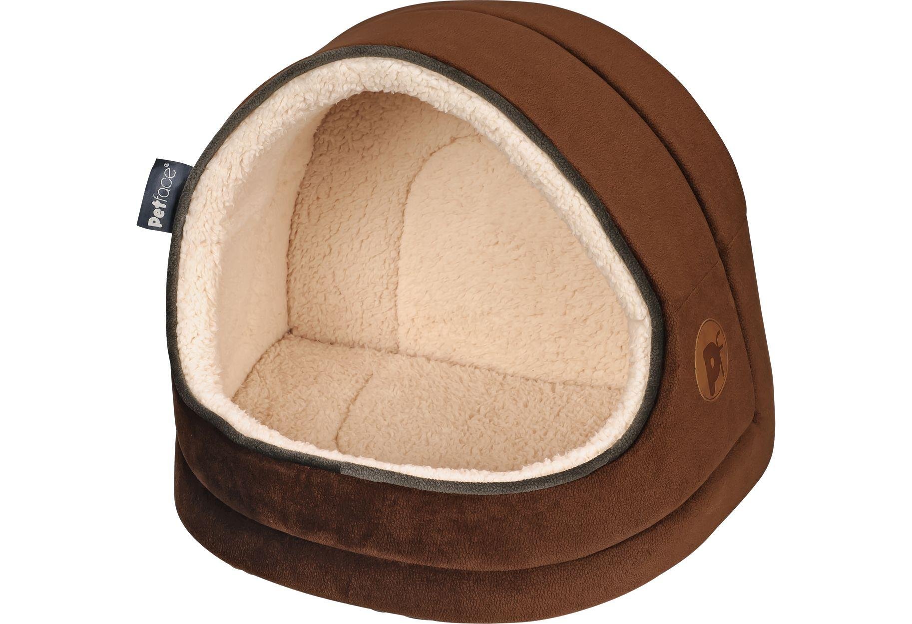 Petface Country Large Hooded Pet Bed - Chocolate