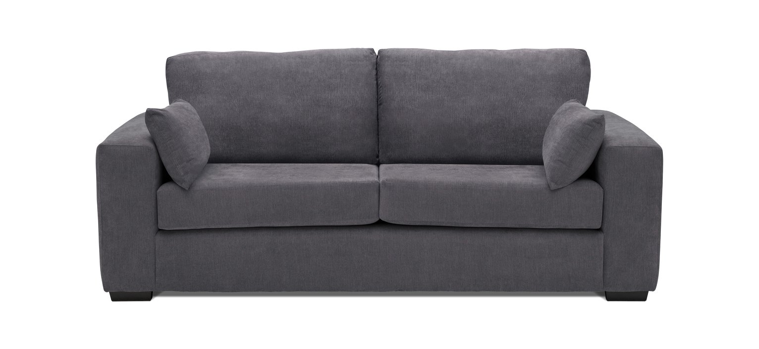 Habitat Eton 3 Seater Fabric Sofa - Charcoal