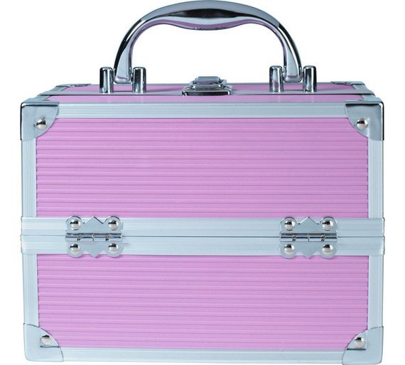 Pretty Pink Small Pink Aluminium Vanity Case