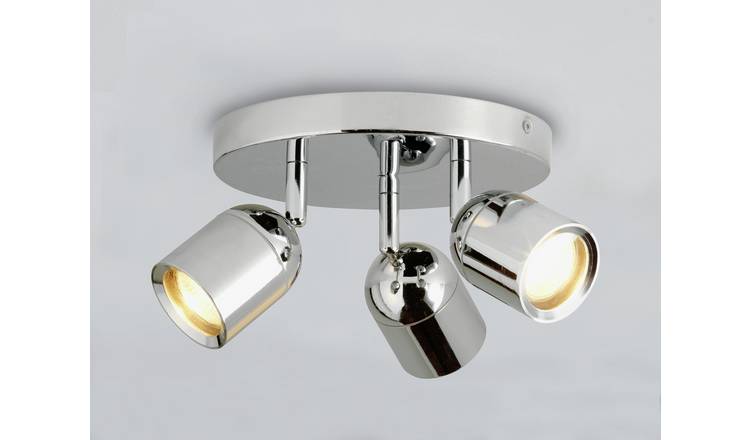 Living Baretta 3 Light Chrome Bathroom Spotlight.