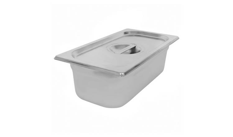 Argon Tableware Steel Gastronorm Container with Lid 1/3 - 3.5L