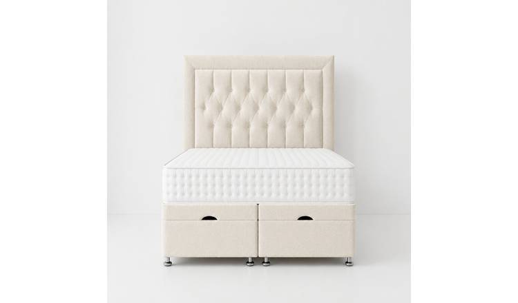 Comfy Deluxe  Cassie 4ft Small Double  End Lift Ottoman Bed Set - Cream