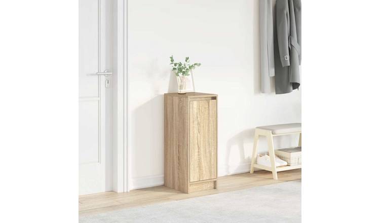 Walplus Engineered Wood Shoe Cabinet - Sonoma Oak - 29.5 x 34 x 76 cm