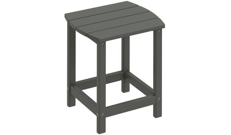 Outsunny HDPE Weather Resistant Garden Side Table - Grey