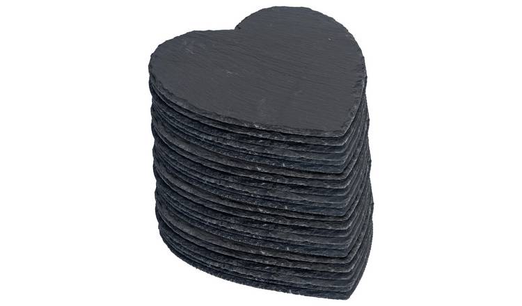 Argon Tableware Heart Slate Placemats - Pack of 24