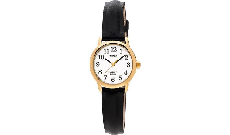 Buy Timex Ladies Black Leather Strap Watch | Womens watches | Argos