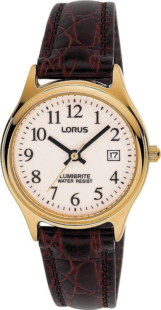 Lorus Ladies Brown Leather Strap Watch