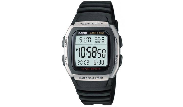 Casio Men's Power LCD Digital Black Resin Strap Watch