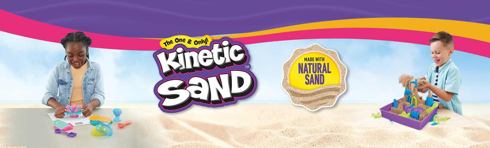 The one & only Kinetic Sand. Made with natural sand.