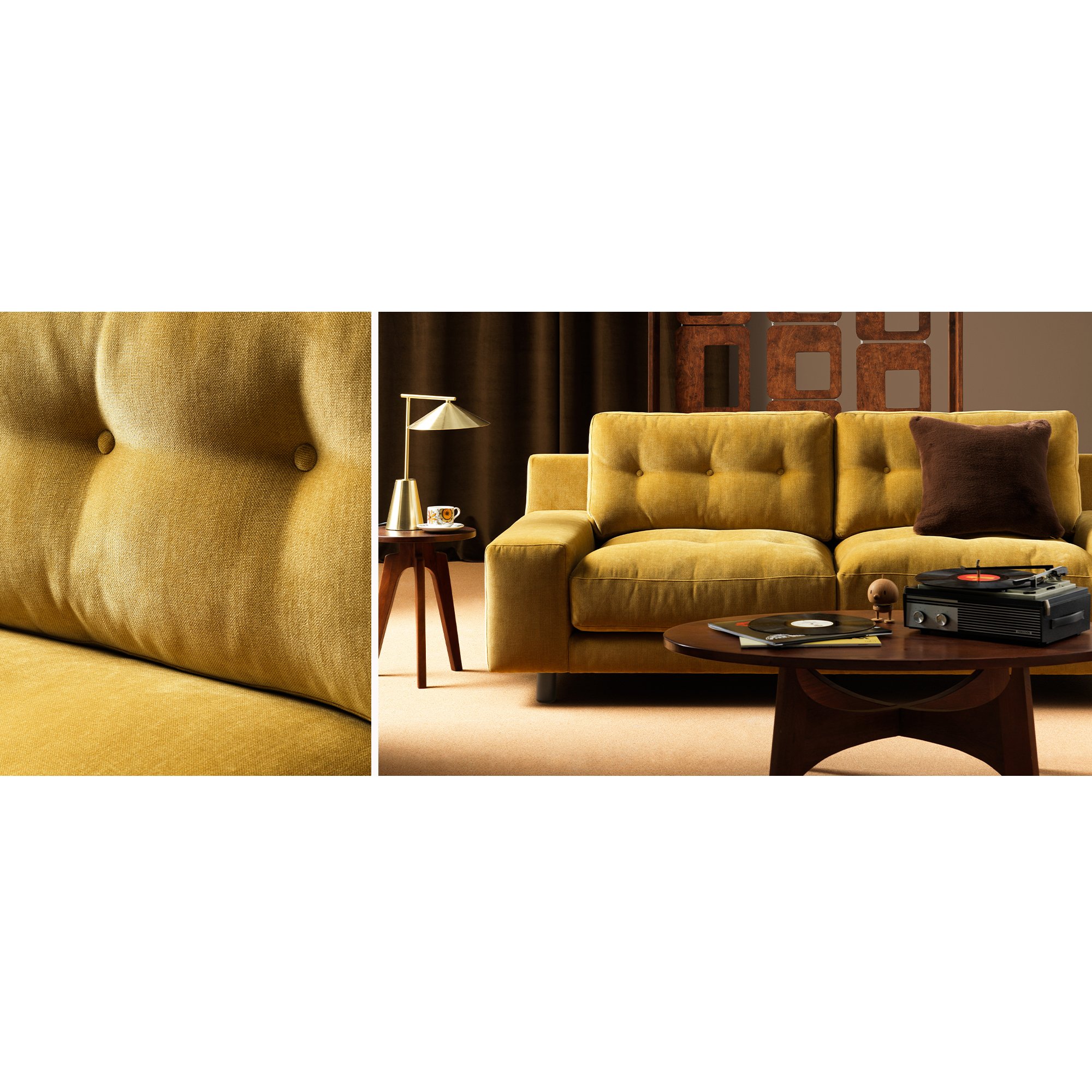 Habitat Hendricks made to order sofa in yellow.
