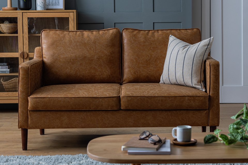 Argos Home Knox Leather 2 Seater Sofa.