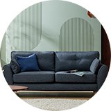 Habitat iris 3 seater sofa in charcoal fabric.