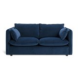 Willow velvet 3 seater sofa in blue.