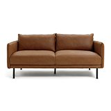 Moore 3 seater sofa in brown leather.
