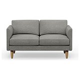 Hutch 2 seater sofa in dove grey fabric.