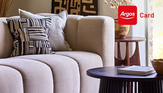 Pay no interest for up to 12 months on all furniture products £199+ when you pay your full balance within the plan period with the Argos Card. Representative 34.9% APR variable. Credit subject to status. T&amp;Cs apply. Learn more.