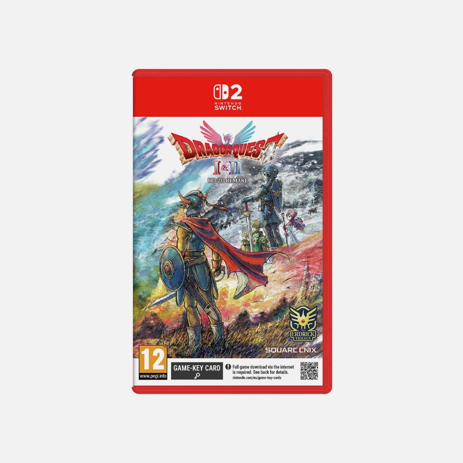 Front cover of Dragon Quest I & II HD-2D Remake Switch 2 Game.