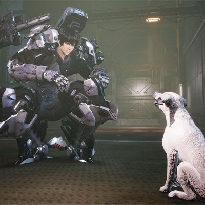 A screengrab from Daemon X Machina: Titanic Scion Switch 2 Game Pre-Order.