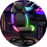 X Rocker Sparta RGB Gaming Chair in black colour.