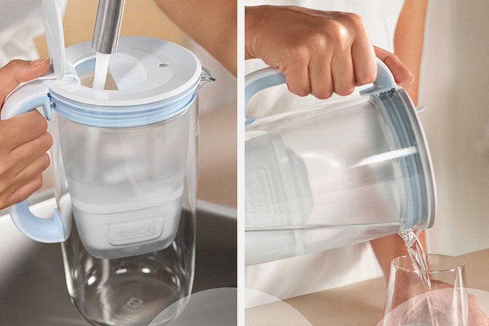 A woman filling a BRITA Water Filter Jug.
