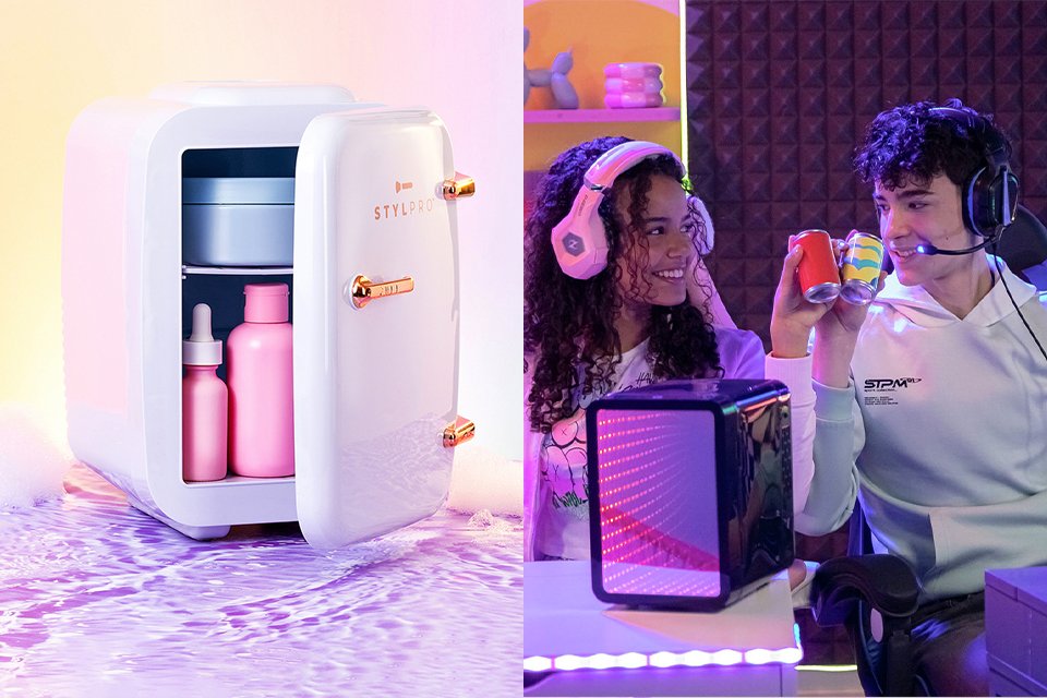 STYLPRO 4 Litre White Beauty Fridge and So Chill Infinity 4 Litre Mini Fridge.