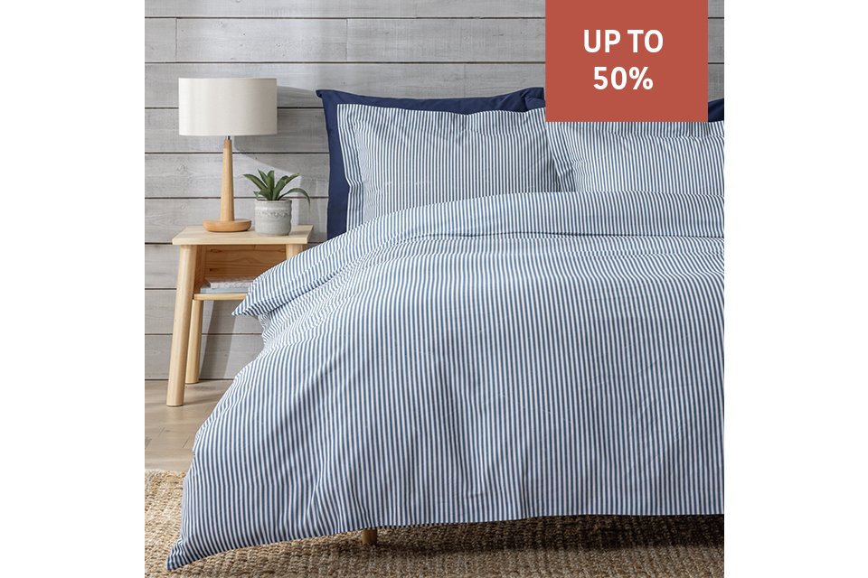 Save up to 50% on selected bedding & towels.