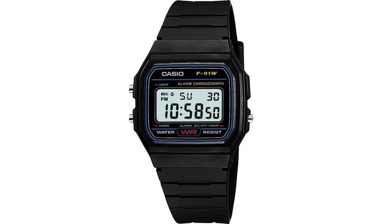 Casio Men's Digital Display Black Resin Strap Watch