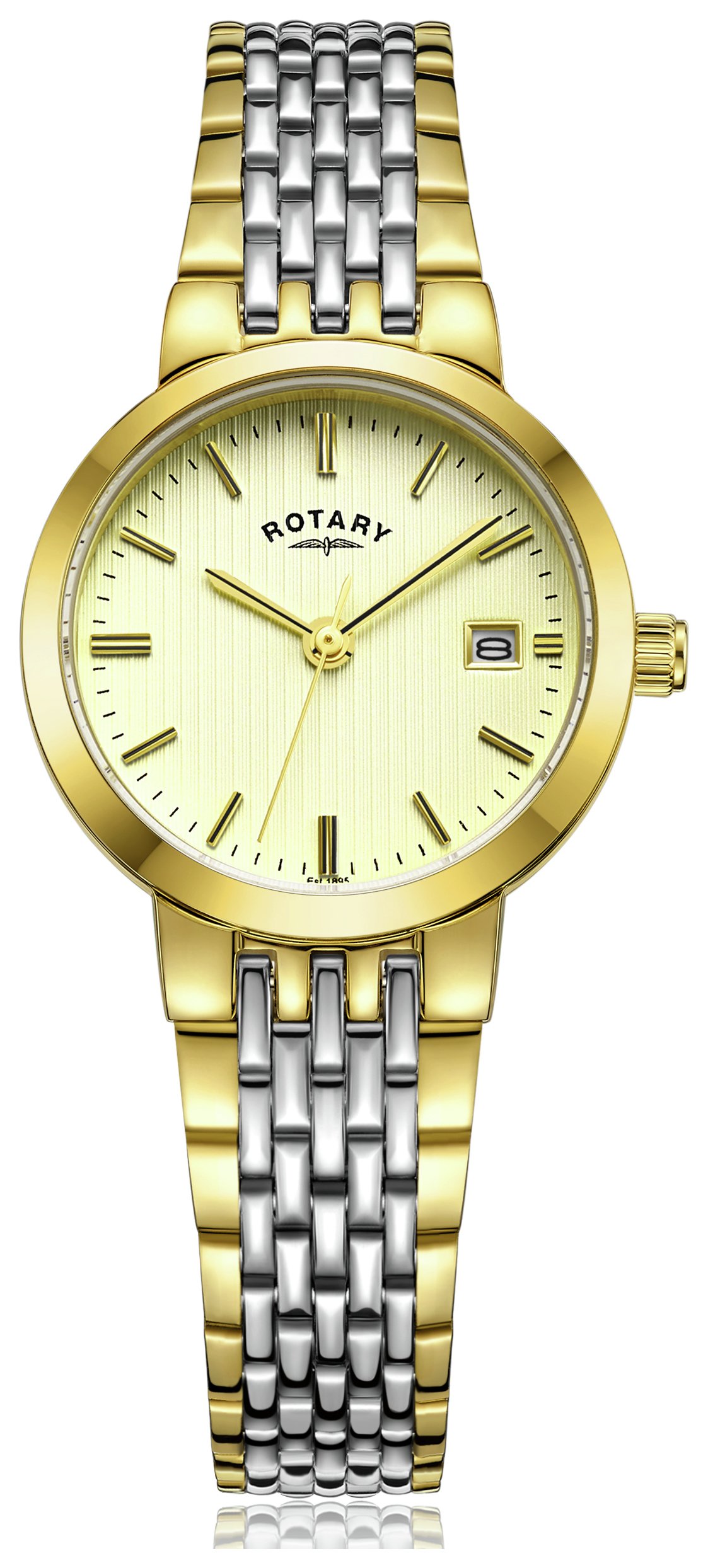 Rotary Ladies Two Tone Stainless Steel Bracelet Watch