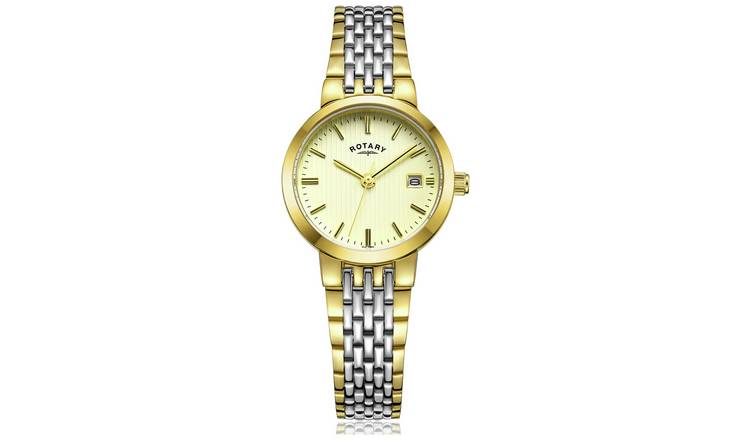 Buy Rotary Ladies Two Tone Stainless Steel Bracelet Watch | Womens ...