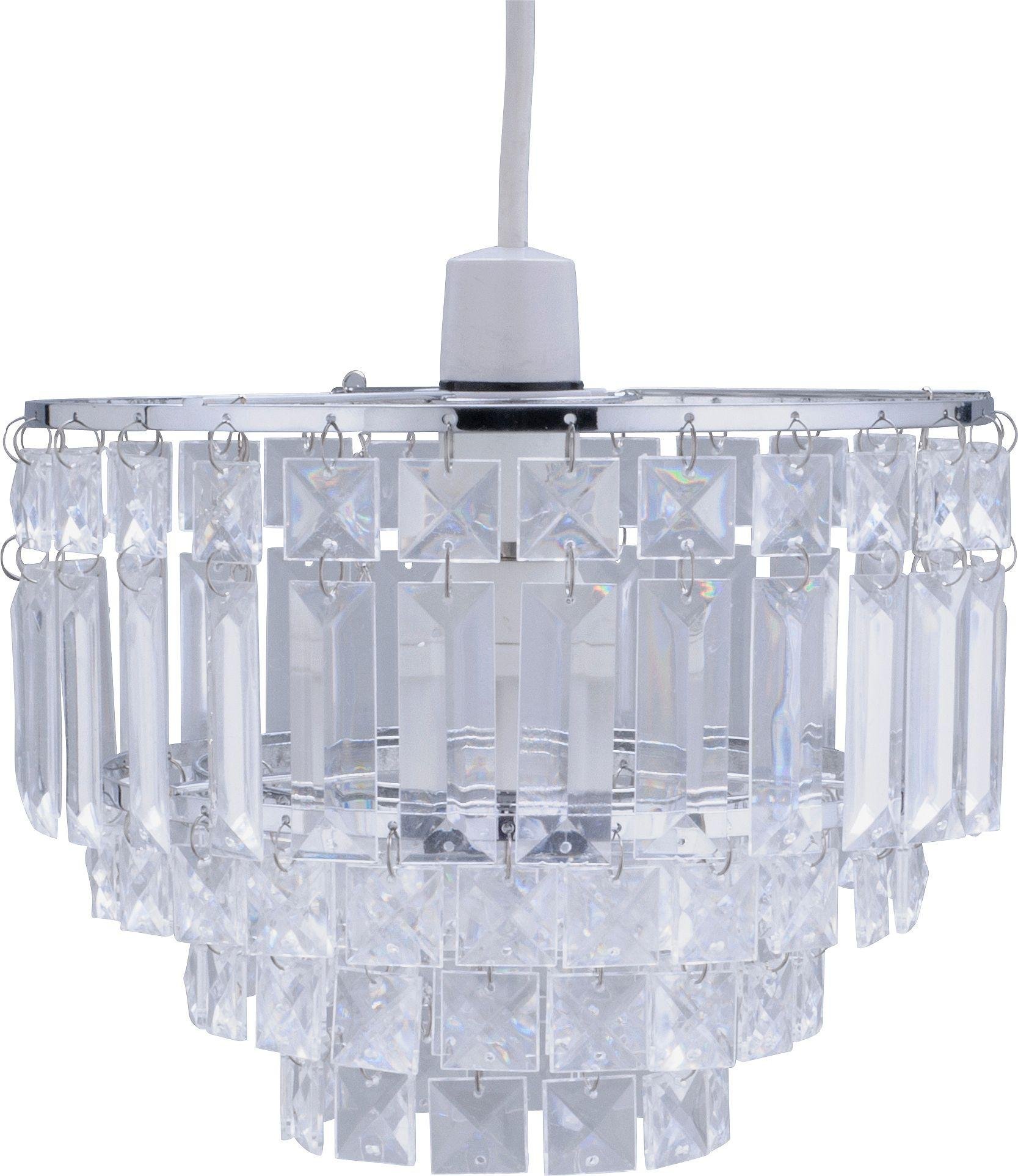 Argos Home Olivia Chrome Beaded Shade - Clear