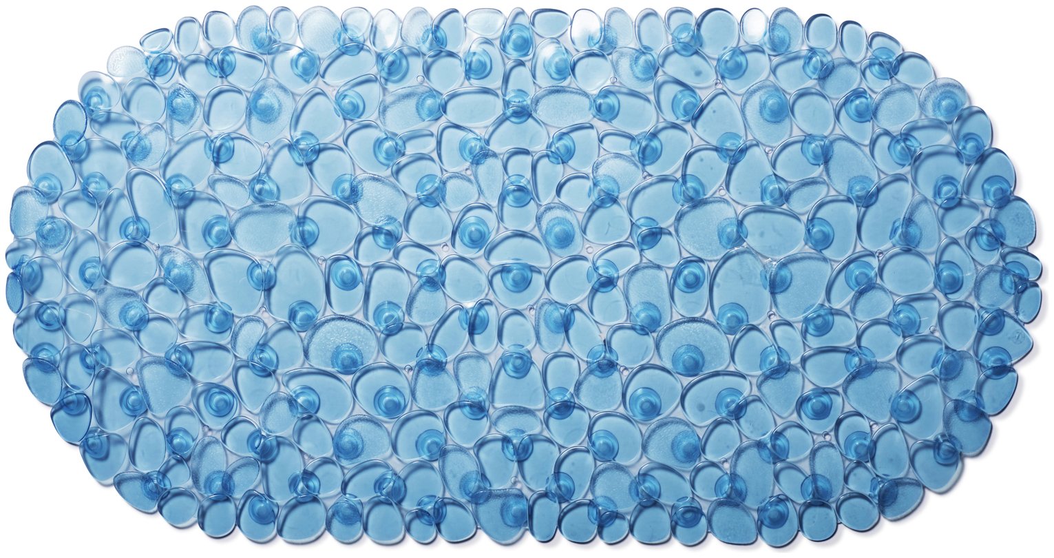 Croydex Pebbles Bath Mat - Blue